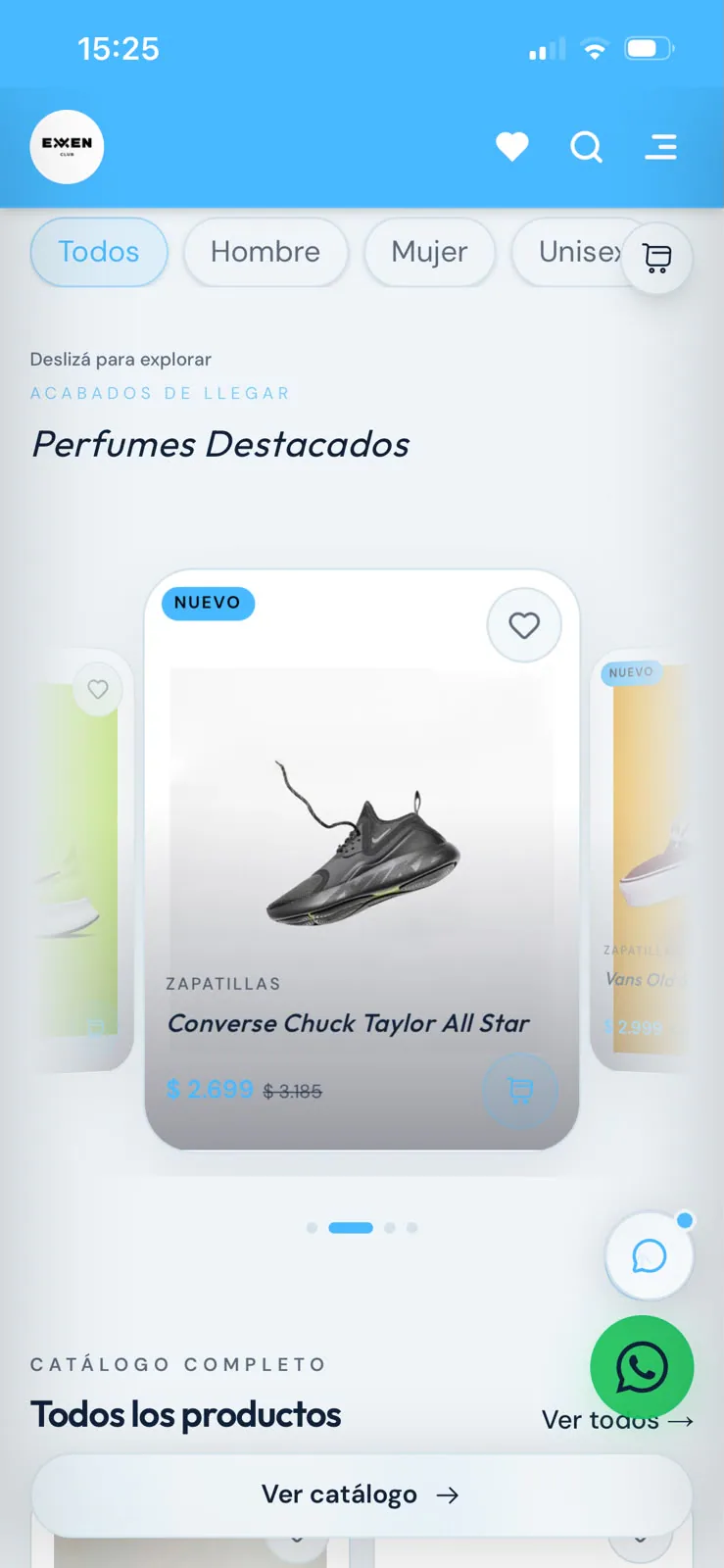 Featured products on mobile
